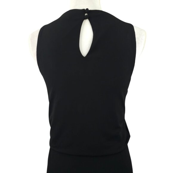 White House Black Market Beaded Neck Tank Dress XS Boho Embellished Cocktail LBD - Picture 16 of 16